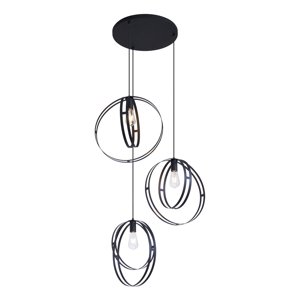 Design hanglamp zwart rond 3-lichts - Indu