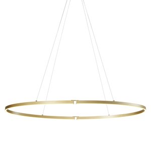 Dizajnové závesné svietidlo mosadzné 120 cm vrátane LED 3-stupňové stmievateľné - Ovallo