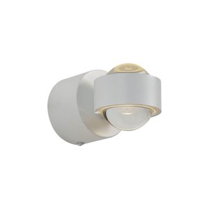 Dizajnové nástenné svietidlo biele vrátane LED IP44 - Lens
