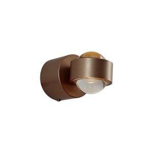 Dizajnové nástenné svietidlo tmavý bronz vrátane LED IP44 - Lens