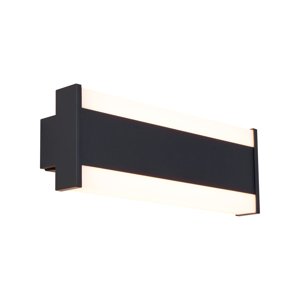 Moderné nástenné svietidlo čierne 30 cm vrátane LED CCT IP54 - Vanya