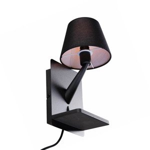 Moderná nástenná lampa biela s USB-C a indukčnou nabíjačkou - Comfort