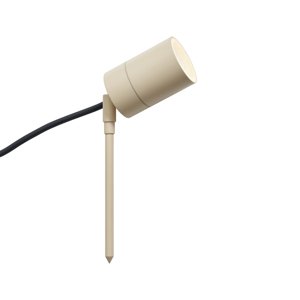 Bodové svietidlo s hrotom krémové GU10 50 mm nastaviteľné IP44 vrátane kábla a zástrčky - Solo