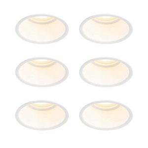 Sada 6 vstavaných bodových svetiel bielych GU10 50 mm IP44 - Dept