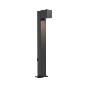Moderná vonkajšia stojaca lampa čierna 65 cm so zásuvkou IP44 - Baleno