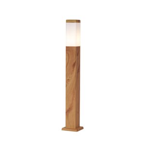 Moderná vonkajšia stojaca lampa oceľová s drevenou potlačou 80 cm IP44 - Malois