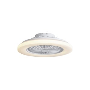 Stropný ventilátor biely 48,5 cm vrátane LED stmievateľného RGB s diaľkovým ovládaním - Clemo