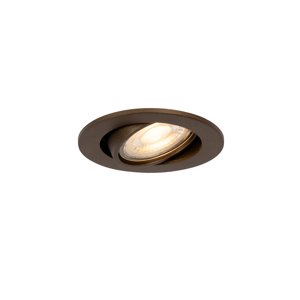 Inteligentné zapustené bodové svietidlo tmavý bronz naklápacie vrátane Wifi GU10 50mm - Cisco