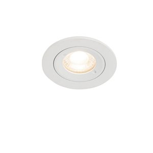 Inteligentné zapustené bodové svietidlo biele okrúhle IP44 vrátane Wifi GU10 50mm - Xena