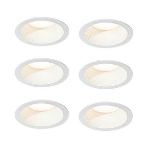 Set van 6 inbouwspots wit incl. LED 3000K-5000K - Elias