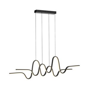 Dizajnové závesné svietidlo čierne vrátane stmievateľného LED Easylift - Altitude