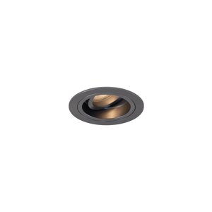 Sada 6 ks Moderné zabudované bodové svetlo tmavosivé GU10 50 mm okrúhle výkyvné - Chuck