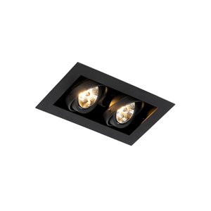 Inteligentné zapustené bodové svietidlo čierne 2-svetlé nastaviteľné vrátane 2 Wifi GU10 70mm - Oneon 70