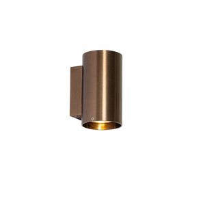 Inteligentné nástenné svietidlo tmavý bronz okrúhle 2-svetlá vrátane 2 Wifi GU10 50mm - Sandy