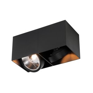 Inteligentný reflektor čierny obdĺžnikový 2-svetelný vrátane 2 Wifi GU10 111mm - Box