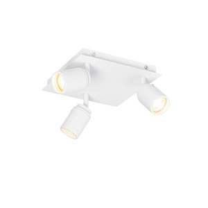 Inteligentné kúpeľňové bodové svietidlo biele štvorcové 3-svetlé IP44 vrátane 3 Wifi GU10 50mm - Ducha