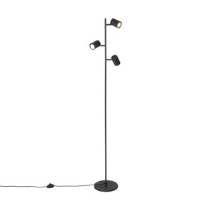 Smart vloerlamp zwart 3-lichts incl. 3 Wifi GU10 50mm - Jeana