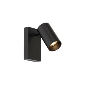 Inteligentné nástenné svietidlo čierne nastaviteľné s vypínačom vrátane Wifi GU10 50mm - Jeana Luxe