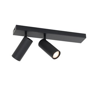 Inteligentný stropný reflektor čierny 2-svetelný nastaviteľný vrátane 2 Wifi GU10 50mm - Renna