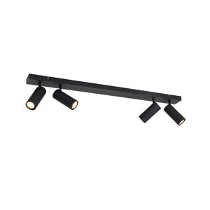 Inteligentný stropný reflektor čierny 4-svetelný nastaviteľný vrátane 4 Wifi GU10 50mm - Renna