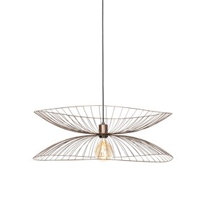 Smart hanglamp donkerbrons met dubbele kap incl. Wifi G95 - Pua