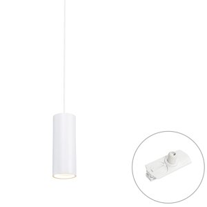 Design hanglamp wit incl. rail adapter 1-fase - Iconic Tubo